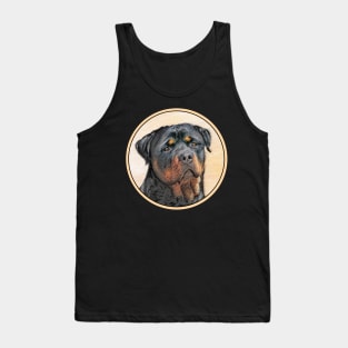 Rottweiler Painting - Cute Original Dog Art Tank Top